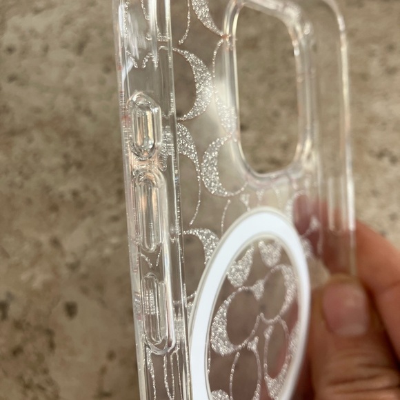 COACH iPhone 15 Pro Max Protective Case MagSafe Signature C Clear Phone Cover - Picture 4 of 8
